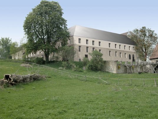 Grundstein fr Klostermuseum bei Paderborn