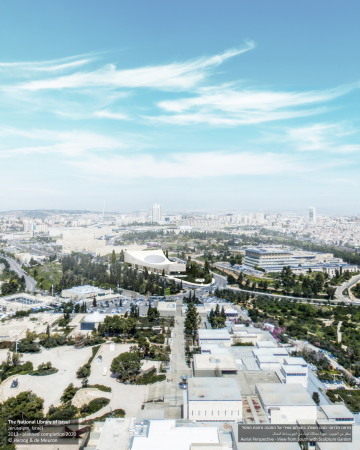 Grundsteinlegung, ground breaking, corner stone, library, jerusalem, Jerusalem, Natioalbibliothek, Herzog & de Meuron, Lesesaal, limestone, Kalkstein, Holz, wood