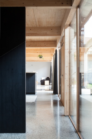 Haus im Haus in Gent, Neubau, Umbau, Umnutzung, Einbau, Holzeinbau, Ruine, Betonruine, Betonstruktur, GAFPA, wood, house in house, Platz, Belgien, Belgium, Leo Tertzweillaan, Arthur De Roover, Tim Van de Velde, refurbishment, reuse, Lab 15, 2015, 2016, Fertigstellung, ungewhnlich, wohnlich,