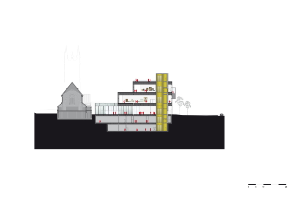 Ville de Qubec, Kanada, 175 Rue Grande Allee, OMA, Rem Koolhaas, Shohei Shigematsu, inn Partners,  Muse national des beaux-arts du Qubec, Pierre lassonde pavillion, Pavillon, Wing, Flgel, Anschluss, Neubau, Glaskasten, Scheiben, Kisten, Boxen, Boxes, Stapel, gestapelt, Fertigstellung, 2016, Juni 2016, Erffnung, opening, Rotterdam, New York, Kanada, Nordamerika,