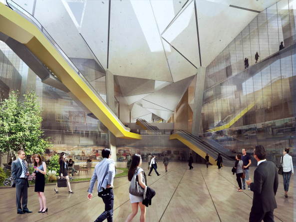 Ingenhoven Architects, Tokio, Tokyo, Mori Building Corp, Mori Tower, Toranomon-Bezirk, Neubau, Erweiterung, Ergnzung, high rise, Hochhaus, skyscraper, Toranomon-Bezirk, Projekt, Vision, future, Zukunft, 2016, April, Plne, Planung,