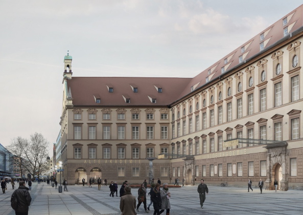 Mnchen, Alte Akademie, Umbau, Erweiterung, Umnutzung, Neubau, Luxus, Morger Partner Architekten, Peter Kulka, Hild und K, AFF Architekten, Fink + Jocher, LRO, Ortner & Ortner, Staab, Germany, 2016, Munich, new building, competition, Bavaria, Bayern, Landeshauptstadt
