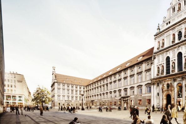 Mnchen, Alte Akademie, Umbau, Erweiterung, Umnutzung, Neubau, Luxus, Morger Partner Architekten, Peter Kulka, Hild und K, AFF Architekten, Fink + Jocher, LRO, Ortner & Ortner, Staab, Germany, 2016, Munich, new building, competition, Bavaria, Bayern, Landeshauptstadt