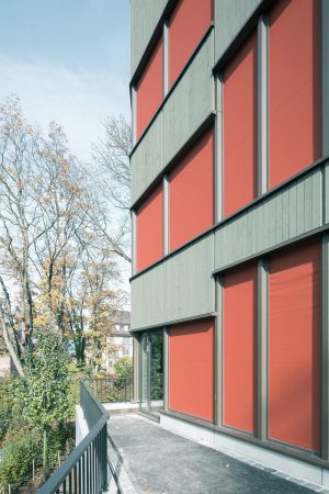 Wolfgang Rossbauer, Susanne Triller, Hort Ilgen Z�rich, Kita, Kindergarten, Schule, Schulneubau, Baunetz, Baunetz Media, Baunetz Meldungen, Holzbau, Beton, Fundament, Schulanlage Ilgen Z�rich, Schulhaus Ilgen A, Bauen f�r Kinder, Fassade, Neubau, Grundriss, Hexagon, Klassenzimmer, Schularchitektur, Architektur, Architektur, Holzverschalung, Referenz, Bauwerk, Sockel, Kindergarten, Hortneubau, Kinderbetreuung, Otto Wolff, Ernst Diener, Wolfgang Rossbauer Architekt