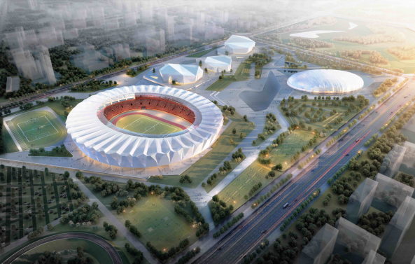 China, Auer Weber, Winter Olympiade, winter olympics, Stadion, Eislauf, ice skating, Peking, competition, Neubau, Sports, Sportpark, 2016, Beijing, winner. 1. prize, China Architecture Design Group CADRI, Beijing Urban Construction & Design Group BJUCD, GMP, China IPPR International Engineering, Wintersport, Zhangjiakou