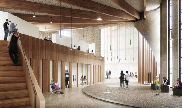 Wettbewerb, Hamburg, Jo Filke, Kirche, Wilhelmsburg, Maximiliam Kolbe,  LH Architekten, akyol kamps : bbp architekten, Thomas Baecker Bettina Kraus, Jury, Petra Kahlfeldt, Hilde Leon, church, restauration, Umnutzung,