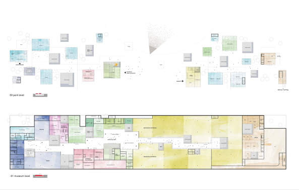 NAPUR architect, Budapest, Sauerbruch Hutton, Berlin, Bjarke Ingels Group, Kopenhagen, Wettbewerb, competition, ethnografische Museum, Neubau, Tor, Liget, Park, Stadtwald, Sou Fujimoto Architects, Ludwig Museum in Budapest, Vallet de Martinis DIID Architectes, result, 1. Preis, Gewinner, first prize, decision, Entscheidung, 2016, Hungary, Bogen, Tor, gate, entrance