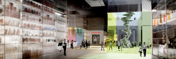 NAPUR architect, Budapest, Sauerbruch Hutton, Berlin, Bjarke Ingels Group, Kopenhagen, Wettbewerb, competition, ethnografische Museum, Neubau, Tor, Liget, Park, Stadtwald, Sou Fujimoto Architects, Ludwig Museum in Budapest, Vallet de Martinis DIID Architectes, result, 1. Preis, Gewinner, first prize, decision, Entscheidung, 2016, Hungary, Bogen, Tor, gate, entrance