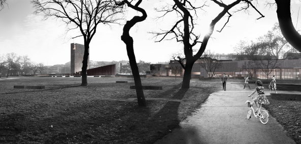 NAPUR architect, Budapest, Sauerbruch Hutton, Berlin, Bjarke Ingels Group, Kopenhagen, Wettbewerb, competition, ethnografische Museum, Neubau, Tor, Liget, Park, Stadtwald, Sou Fujimoto Architects, Ludwig Museum in Budapest, Vallet de Martinis DIID Architectes, result, 1. Preis, Gewinner, first prize, decision, Entscheidung, 2016, Hungary, Bogen, Tor, gate, entrance