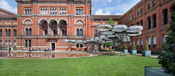 Carbon fibre, pavillon, hexoganial, hexagonal, Modul, Pavillon, pavilion, Bionik, Elytra, beetle, Kfer, Achim Menges, Moritz Drstelmann, Victoria and Albert Museum, forewing, Panzerflgel