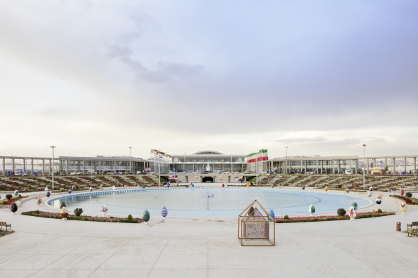 Gerkan Marg und Partner, Teheran, Rohani, Messe, persischer Garten, persian garden, landscape, new fair, Iran, NJP, Wirtschaftsembargo, sanctions, Rauten