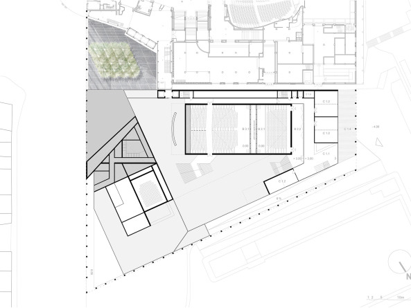 charleroi, wallonisch, wallonien, belgien, congress, kongresszentrum, center, neubau, wettbewerb, Julien De Smedt, architects, kolonnaden, akropolis, platz, rampe, kultur, palais de Congrs, palais de beaux arts, palais des expositions, palais, creatif