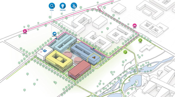 Wettbewerb, Garching, Gewinner, 1. Preis, HENN, 2016, Technik, Universitt, TU Mnchen, Hochschule, Forschung, Planungswettbewerb, Neubau der Fakultt fu&#x308;r Elektrotechnik und Informationstechnik, Caramel, Volker Staab, doranth post architekten, technology, Germany, Deutschland, competition, Ackermann + Raff, CODE UNIQUE Architekten,  harris + kurrle architekten