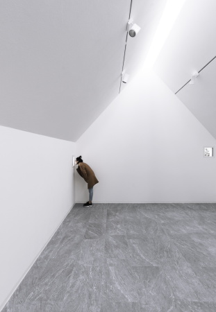 Beton, Spitzdach, Tempel, Steinmauer, wall, stones, washed concrete, concrete, pointed roof, museum, memory