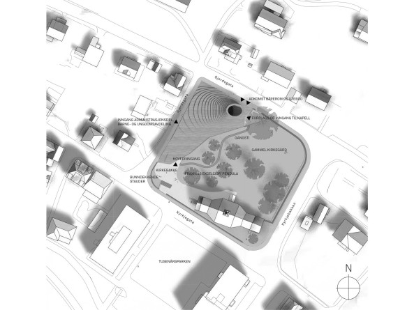 Sn�hetta planen norwegische Kirche