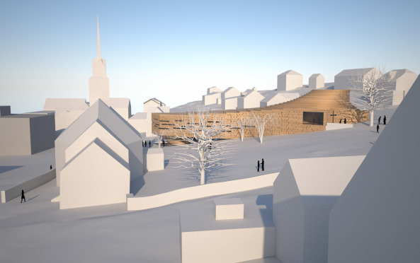Sn�hetta planen norwegische Kirche