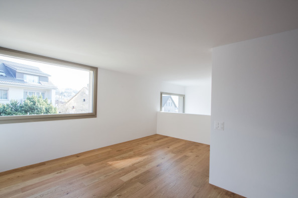 erlinsbach, schweiz, luzern, dolmus, neubau, efh, einfamilienhaus, einfamilienhuser, wohnhaus, splittlevel, wei, monolithisch, monochrom, satteldach, putz, fenster, seerose, Cdric von Dniken, Gani Turunc, Aynur Turunc