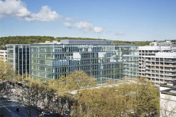 Umbau, Sanierung, neue Fassade, Sergio Grazia ACZ, Z�ndel Christea, Refurbishment, Fassade, facade, Glasfassade, Paris, 2016, 122 avenue du G�n�ral Leclerc, Boulogne-Billancourt, Fertigstellung, Projekt, Frankreich, France Europa, architecture