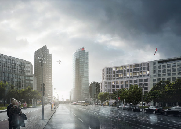 Leipziger Platz, Wettbewerb Leipziger Platz 18-19, Baunetz, Leonwohlhage, F100 Investment A. G., Senatsverwaltung fr Stadtentwicklung, Baunetz, Wettbewerbsergeebnisse, Architektenwettbewerb, Potsdamer Platz Berlin, Investor, Baunantrag, Andreas Geisel, Mall of Berlin, Regula Lscher, Neubau, Fassade, Berliner Zeitung