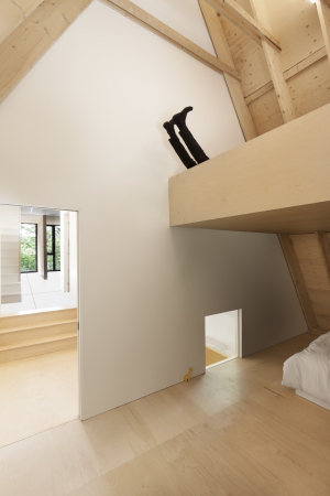 Kanada,  Maxime Brouillet,  Eastern Townships, Canada, Fahouse, Jean Verville architecte, Jessica Bouffette, Olivier Grenier, Martine Walsh, house, single family house, Wohnhaus, Wald, Zauberwald, M�rchenwald, Neubau, Fertigstellung, 2016, schwarz, dunkel, d�ster, gem�tlich, cozy