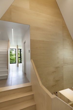 Kanada,  Maxime Brouillet,  Eastern Townships, Canada, Fahouse, Jean Verville architecte, Jessica Bouffette, Olivier Grenier, Martine Walsh, house, single family house, Wohnhaus, Wald, Zauberwald, M�rchenwald, Neubau, Fertigstellung, 2016, schwarz, dunkel, d�ster, gem�tlich, cozy