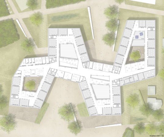 79115, Freiburg im Breisgau, Staudinger Gesamtschule, Neubau, Erstazbau, Wettbewerb, competition, result, winner, frist prize, 1. Preis, Sacker Architekten, Riehle+Assoziierte, Bez + Kock Architekten, Broghammer Jana Wohlleber, agn Niederberghaus, Schule, Bildung, concrete, open space, 2016, Schulbau, Schler,