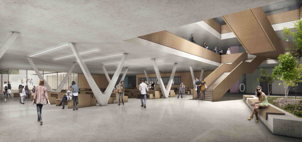 79115, Freiburg im Breisgau, Staudinger Gesamtschule, Neubau, Erstazbau, Wettbewerb, competition, result, winner, frist prize, 1. Preis, Sacker Architekten, Riehle+Assoziierte, Bez + Kock Architekten, Broghammer Jana Wohlleber, agn Niederberghaus, Schule, Bildung, concrete, open space, 2016, Schulbau, Schler,