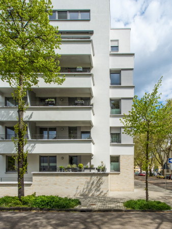 68163, Mannheim, Schwarzwaldstrae 9, Neubau Fertigstellung, Ersatzbau, Stefan Forster Architekten, Schwarzwaldblock, Rheinufer, John Deere, 2016, architecture, Germany, Wohnungsbau, housing, Meerwiesenstrae, Frankfurt am Main, Baden-Wrttemberg
