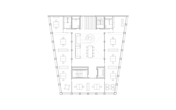 Sichtbeton, Tragwerk, flexible Nutzung, flexible Use, Concrete,supporting structure, Office, hybrid office structure, Foyer, Doppelgeschossig, Fensterffung, Dresden, Jan Wiese, Hinrichs Wilkening