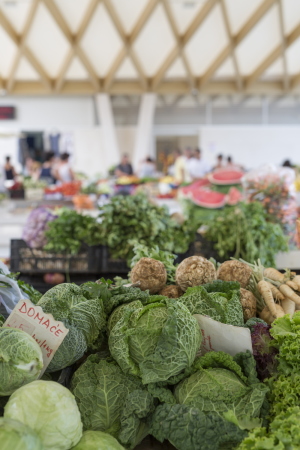 Markthalle, Kroatien, Croatia, Membrandach, 2016, Fertigstellung, Dachkonstruktion, Hndler, Dinko Peračić, Vodice, Stadtzentrum, Faltung, Intervention, Erneuerung, Marktplatz, Urlaubsort