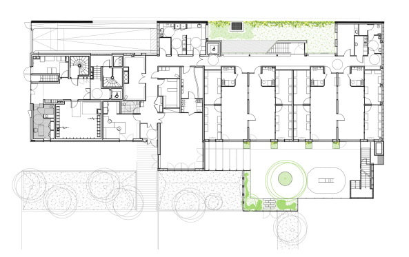 Architektur, Neubau, Frankreich, France, Paris, Wohnungsbau, Housing, Kinderkrippe, Krippe, Kindergarten, Belus & Hnocq, Balkone, Ausblick, Wood, Holz, Rue Pierre-Rebire, Fertigstellung, 2016, 2015,