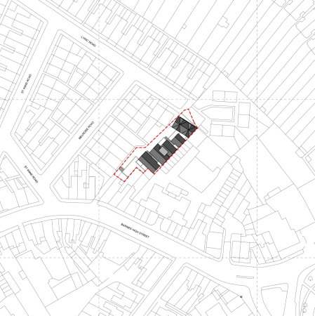 Wohnungsbau, Duplexwohnen, doppelgeschossig, London, UK, Vereinigtes Knigreich, Foundry mews, Atelier, Jack Hobhouse, May 2016, Project Orange, Neubau, Fertigstellung, Art, Barnard & Associates, Richmond, 2016, 58 Barnes High Street, SW13 9FL, Backstein, bricks,