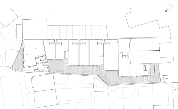 Wohnungsbau, Duplexwohnen, doppelgeschossig, London, UK, Vereinigtes Knigreich, Foundry mews, Atelier, Jack Hobhouse, May 2016, Project Orange, Neubau, Fertigstellung, Art, Barnard & Associates, Richmond, 2016, 58 Barnes High Street, SW13 9FL, Backstein, bricks,