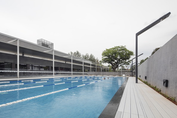 Australische Botschaft, Australien Embassy, Neubau, Compound, Complex, Botschaftsgende, 2016, Politik, Asien, Asia, Australian Embassy, Jakarta, Denton Corker Marshall, John Gollings, Schwimmbad, Pool, Housing, Wohnhuser, Chancery