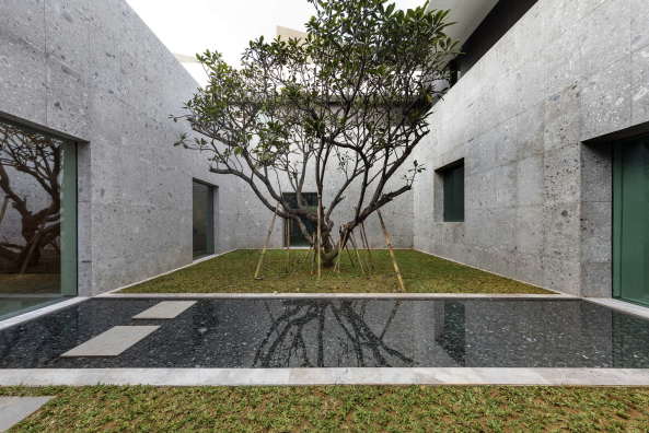 Australische Botschaft, Australien Embassy, Neubau, Compound, Complex, Botschaftsgende, 2016, Politik, Asien, Asia, Australian Embassy, Jakarta, Denton Corker Marshall, John Gollings, Schwimmbad, Pool, Housing, Wohnhuser, Chancery