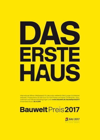 Bauwelt-Preis 2017 ausgelobt