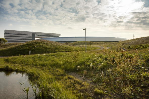 FOJAB architects, Schweden, Lund, Landschaftsgestaltung, Park, Wellen, MAX IV, Schweden, Forschungseinrichtung, Hgel, landscape, Sweden, 2016, Snhetta