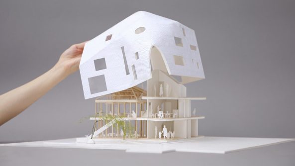 Mad, MAD Architects, Clover House, Kindergarten, Kita, Bauen fr Kinder, Kindergarten in Japan, Blob, Haus mit Rutsche, Baunetz, Baunetz-Meldung, architecture, architect, Architektur, Architekt, Fassade, facade, Holzbau, Holzkonstruktion, wood, Okazaki, Aichi Prefecture, Japan, japanese architecture, MAD in Japan, Neubau, Koji Fujii / Nacasa & Partners Inc., Dan Honda, Daniel Taun, Clover House kindergarten, Ma Yansong, Bauen im Bestand, Holzbautradition, playful piece of architecture, architecture for kids, Haus im Haus,