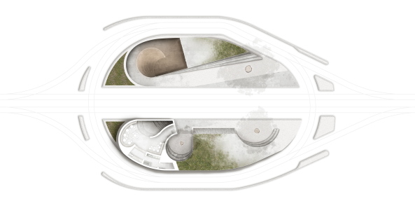 Ideenwettbewerb, Poesie, Saal, Rom, Italien, italy, bee breeders, planta, mailand, polytechnikum, kaan, arena, russland, kanada, international, competition, rome concrete poetry hall, Eveline Lam, Dave Holborn, Piazza Galeno, Gino Baldi, Serena Comi, 2016, spirale, kugel, kuppel, wandelgang, Regina Margherita- Galeno