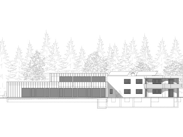 terra alta, dolmus, oberkirch, schweiz, zrich, neubau, geburtshaus, sempachersee, seeblick, geburt, hebammen, christian deuber, anbau, holz, dreischichtplatten, wald, berge, bergpanorama, holzverkleidung, natur, see, wochenbett, wochenbettstation, holzelementbau, architekten, Michael Schwiefert, fichte