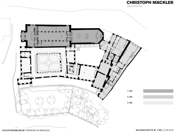 freiburg, breisgau, m�ckler, christoph, neubau, augustinermuseum, historisierend, kirche, barock, gotisch, kreuzgang, kloster, augustiner, felix genzmer, bauabschnitt, zweiter, plastermosaik, schriftzug, grafiksammlung, magazin, ausstellung, museum, Christian Richters, Axel Killian, Hans-Peter Vieser, Rita Eggstein, Thomas Eicken, Florian Bilger, dachstuhl, holz, sanierung, umbau, renovierung