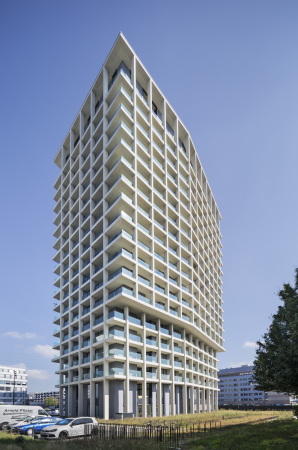 the metropolitans, baumschlager eberle, neubau, zrich, manhattan, new york, zwillingstme, wohnturm, wohntrme, hochhuser, wohnungsbau, glasbrstung, glas, wei, laubengang, balkone, dachterrasse, sky lounge, aussicht, rundumblick, archphoto, inc