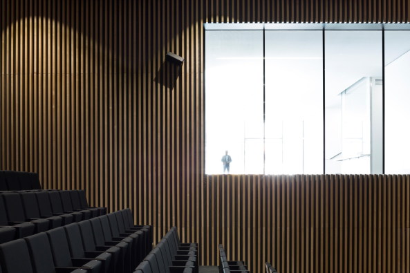 Alumium, Glas, Gitter, gitter, Eisberg, iceberg, baunetz, appeasement, apaisement, sanft, soft, discrete, Vanve, Conservatory, Konservatorium, souterrain, stage hall, multi purpose, Multifunktion, Architektur, Jean François Renaud, �ric Babin