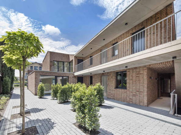 Backstein, Wohnanlage, living, brick stone, barrierefrei, Auenraum, Balkon, Terrasse, HPA + Architektur, Kln, Bergisch Gladbach, Baunetz, altersgerecht, generations, Laubengang