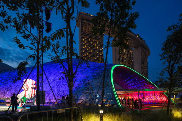 Aluminium, Tropen, Sdostasiatisch, Singapore University of Technology and Design (SUTD), Singapur,  Kronkolonie, August 1965, Unabhngigkeit, Advanced Architecture Laboratory, simulation, organic, structure, perforated aluminium, carpet, Teppich, Baunetz, The Future of Us