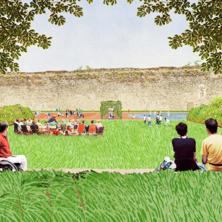 Park, Landschaftsgestaltung, Park-Design, Stadtentwicklung, Kommune, Textilindustrie, baunetz, internationaler Wettbewerb, Verve, Stadterneuerung, mittelalterliches Erbe, rmisches Raster, cardo, decumano