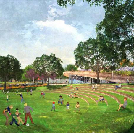 Park, Landschaftsgestaltung, Park-Design, Stadtentwicklung, Kommune, Textilindustrie, baunetz, internationaler Wettbewerb, Verve, Stadterneuerung, mittelalterliches Erbe, rmisches Raster, cardo, decumano