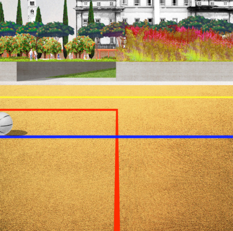Park, Landschaftsgestaltung, Park-Design, Stadtentwicklung, Kommune, Textilindustrie, baunetz, internationaler Wettbewerb, Verve, Stadterneuerung, mittelalterliches Erbe, rmisches Raster, cardo, decumano
