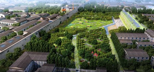 Park, Landschaftsgestaltung, Park-Design, Stadtentwicklung, Kommune, Textilindustrie, baunetz, internationaler Wettbewerb, Verve, Stadterneuerung, mittelalterliches Erbe, rmisches Raster, cardo, decumano