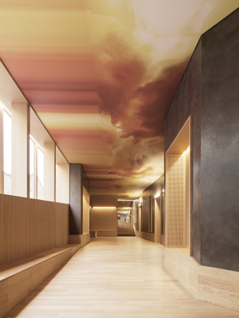 Konservatorium, Tanz, Musik, Piano, Versailles, Camouflage, Beige, Ziegelfassade, Klinkerfassade, Joly & Loiret, Nachverdichtung, Spielplatz, Block, Dachgeometrie, Dachschrge, Bhne, Theatralik, Skulptur, Skulptural,